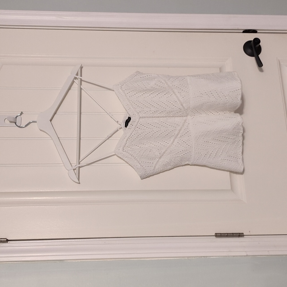 Peplum White House Black Market eyelet top